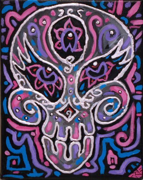 Neon Sugar Skull 2 by rawjawbone on DeviantArt