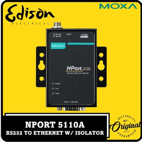 Jual MOXA NPort 5110A 1-port RS-232 Serial Device Server with Surge ...