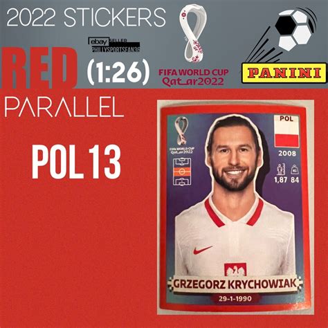 2022 Panini FIFA World Cup Qatar Sticker Poland POL13 RED Grzegorz