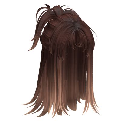 Y2K Messy Spikey Half Up Hair Brown Blonde Roblox