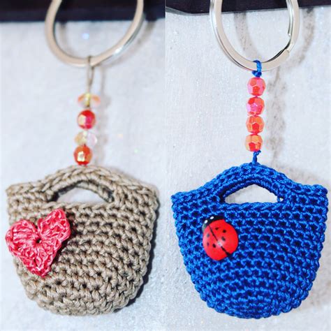 Llaveros A Crochet Paso A Paso Carteritas Llaveros Crochet Cartera