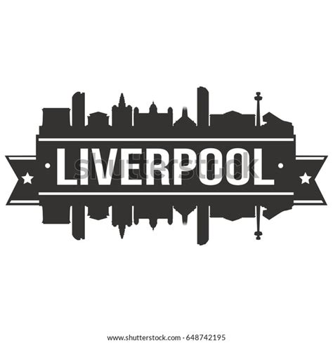 Liverpool Skyline Silhouette Design City Vector 스톡 벡터로열티 프리 648742195