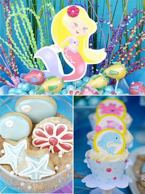 Under The Sea Mermaid Birthday Party Party Ideas Party Printables Blog