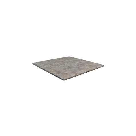 Plateau de table carré L 700 x P 700 x H 16 mm TOPALIT zinc LIG