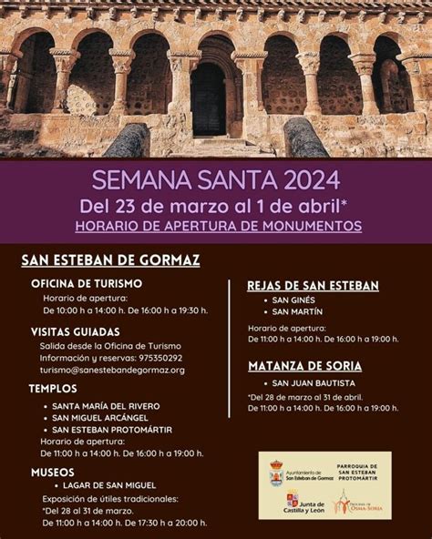 Horario Tur Stico Semana Santa San Esteban De Gormaz