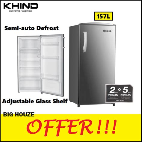 Khind RF165 157L Single 1 Door Refrigerator Fridge Peti Ais Peti Sejuk ...