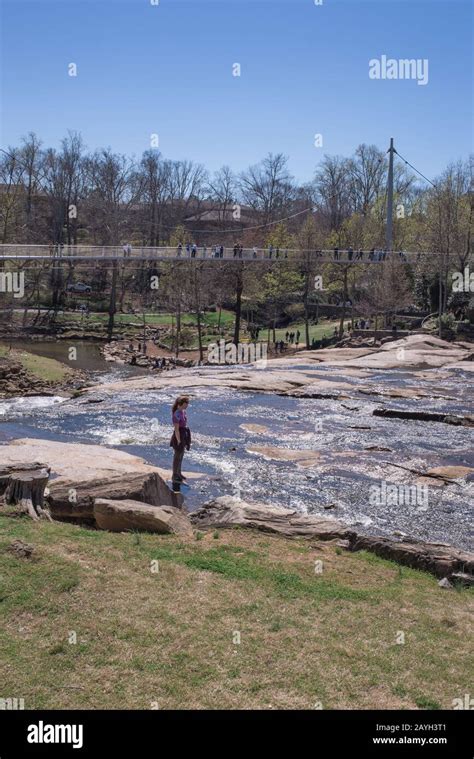 The Liberty Bridge At Falls Park At The Reedy Is An Iconic Landmark In