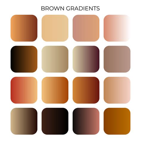 SET OF BROWN GRADIENT COLOR PALETTE 35563988 Vector Art at Vecteezy