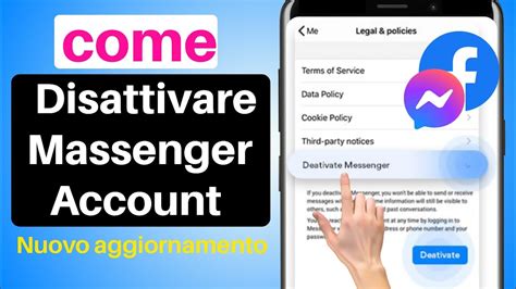 Come Disattivare L Account Messenger Nuovo Aggiornamento Disattiva