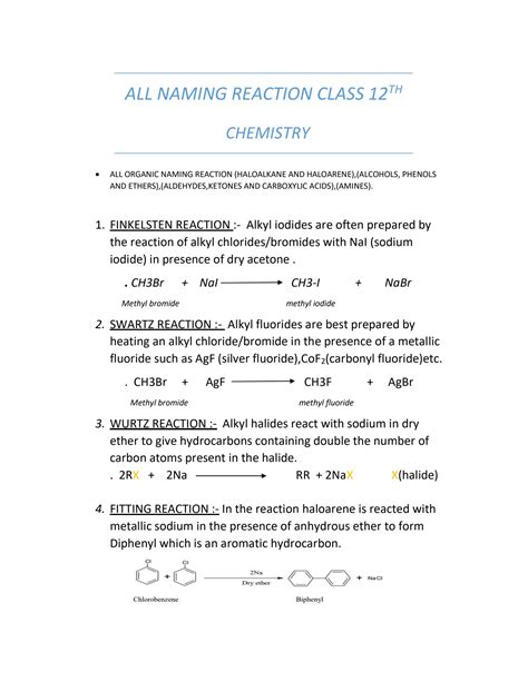 Solution All Naming Reaction Studypool