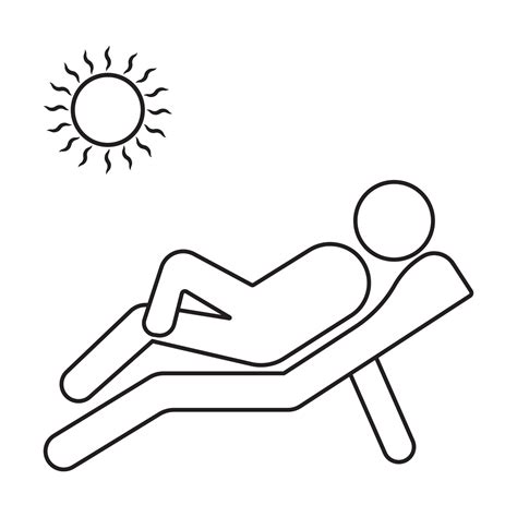 sunbathing icon illustration design 23834151 Vector Art at Vecteezy