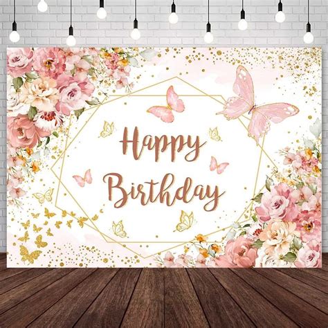 Amazon Aibiin X Ft Happy Birthday Backdrop For Women Pink