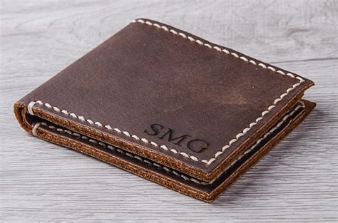 Leather Mens Wallets Personalized