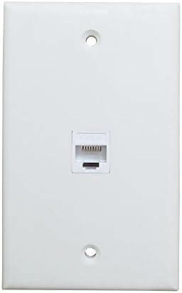 Amazon BUPLDET 1 Port CAT6 Ethernet Wall Plate Female To Female