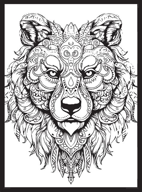 Animals Mandala Adult Coloring Pages 25867513 Vector Art at Vecteezy