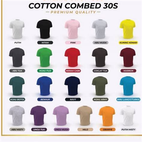 Jual Kaos Polos Premium Cotton Combed S Shopee Indonesia