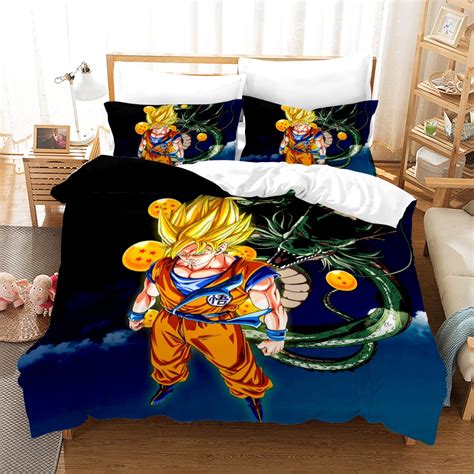 New 3d Anime Dragon Ball Z Bedding Bed Set Twin Size Cool Action