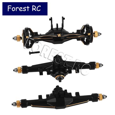 Trx4m Black Coating Full Brass Front Middle Rear Axle Assembly Kit For 1 18 Rc Crawler 6x6 Trx