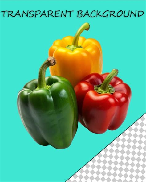 premium psd fresh sweet pepper  leaves isolated