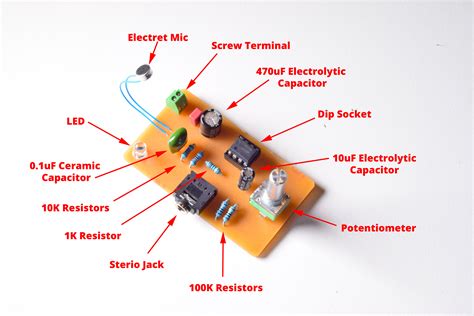 Electret Mic Amplifier Circuit Diagrams