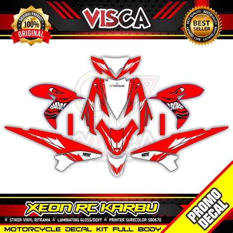 Jual Decal Xeon Rc Full Body Stiker Xeon Rc Karbu Full Body Shark