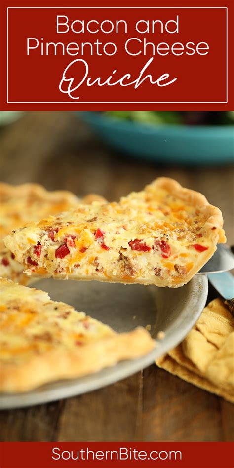 Bacon and Pimento Cheese Quiche - Southern Bite