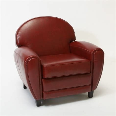 Trent Home Marlin Leather Club Chair In Red 837612cy