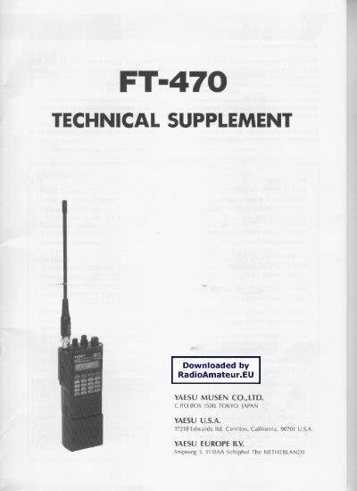 Yaesu FT 470 Service Manual RadioManual Eu