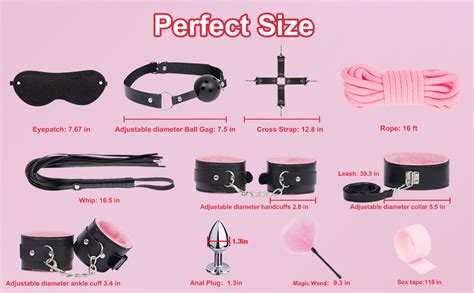 Amazon BDSM Bondage Sex Toys Restraints Kit Gear For Ball Gag Sex Whip Cuffs Rope