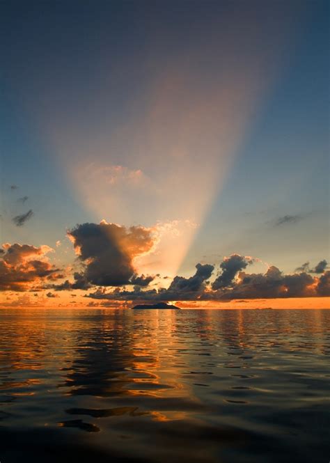 Sunset, Silhouette Island, Seychelles | Island, Sunset, Beautiful places