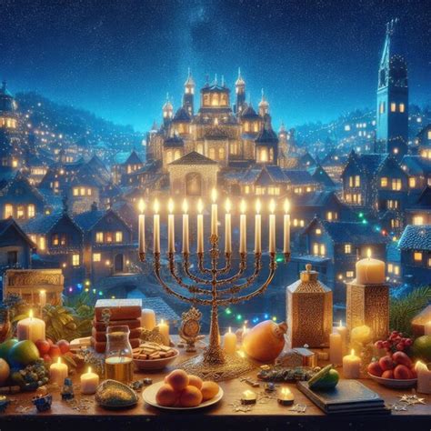 Imagem Religiosa Do Fundo De Hanukkah Do Feriado Judaico