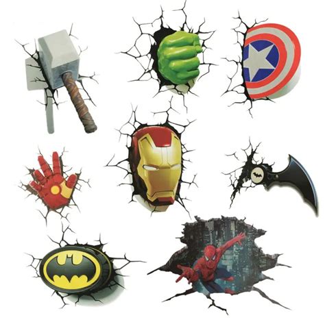 Marvel наклейки "Мстители" 3d DC автомобильные наклейки Железный ...