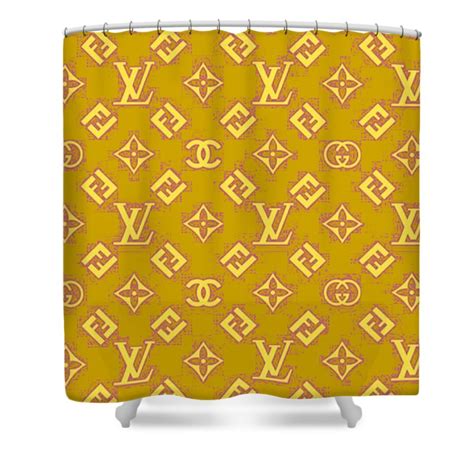 Louis Vuitton Shower Curtain Gold My Luxurious Home