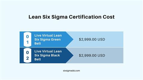 Lean Six Sigma Certification Cost