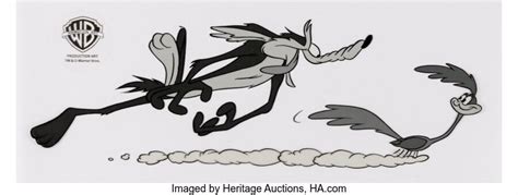 Wile E Coyote And Road Runner Publicity Cel Setup Warner Brothers C