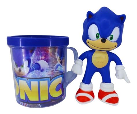 Boneco Sonic Mais Caneca Mercadolivre