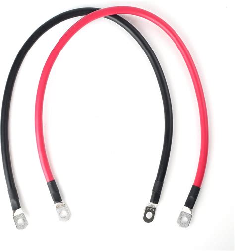 Lotfancy 4 Awg Battery Cables 4 Gauge 2 Feet Red 2 Feet Black Pure Copper Wires