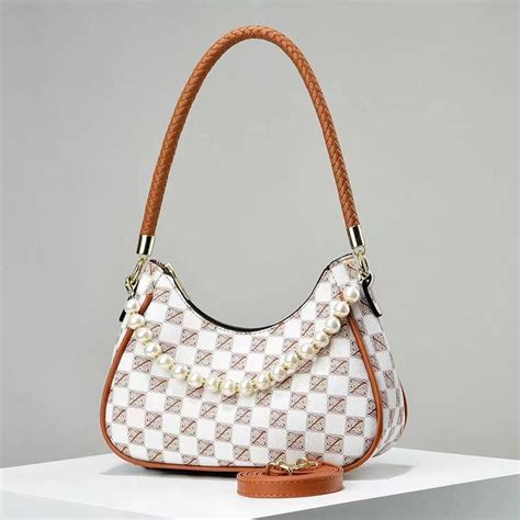 Jual Jt Beige Tas Selempang Moonbag Mutiara Fashion Import Wanita