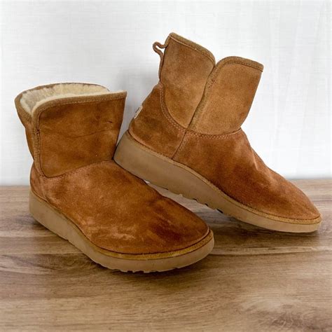 UGG Shoes Ugg Kristin Classic Slim Mini Wedge Boots Chestnut Tan