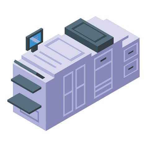 Printing Machine Icon Isometric Vector Book Publication