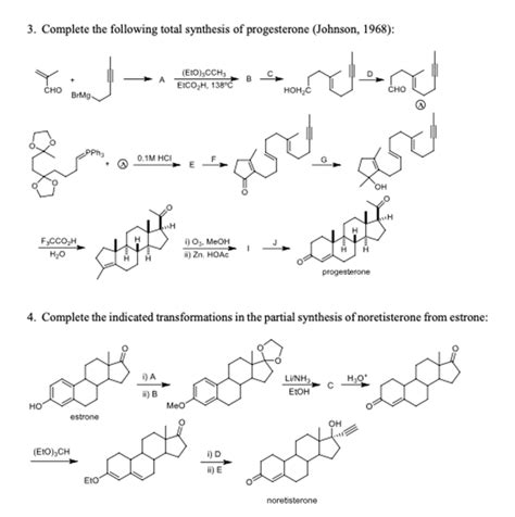 (Get Answer) - 3. Complete The Following Total Synthesis Of ...