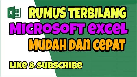 Rumus Terbilang Microsoft Excel Versi1 Youtube