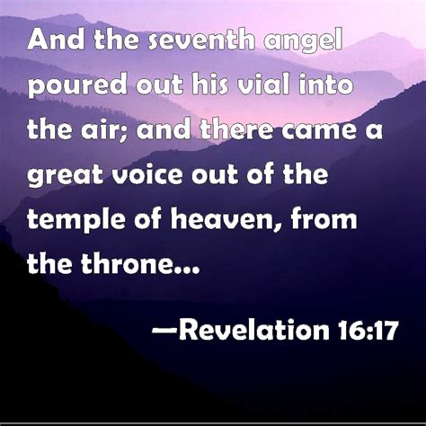 Revelation And The Seventh Angel Poured Out His Vial Into The Air