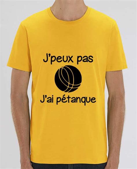 Tee shirt J peux pas j ai pétanque Humour Tunetoo