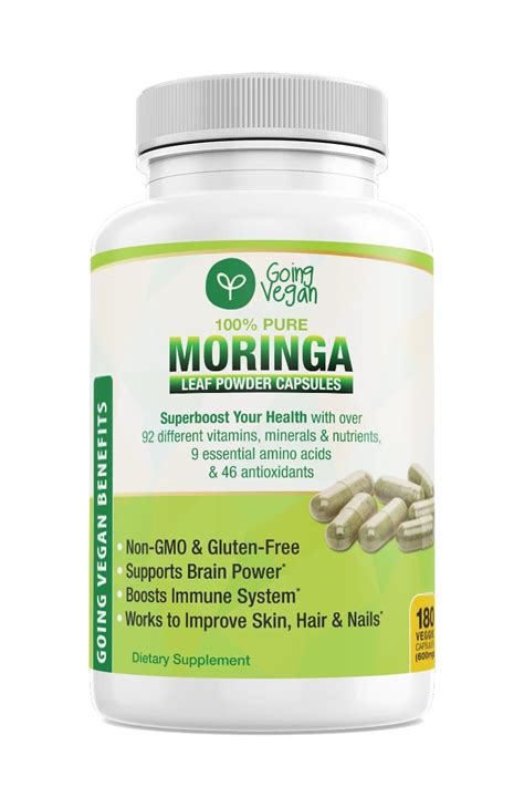 Buy Moringa S 180 Vegan Pure Oleifera Leaf Powder Pills 1200mg Per