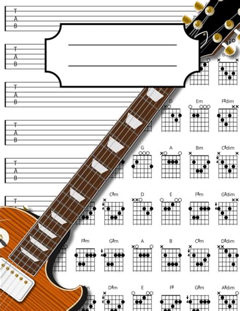 Laminated Guitar Fretboard Chord Chart Poster Notes Learn Easy Beginner Instruction Book | lupon ...