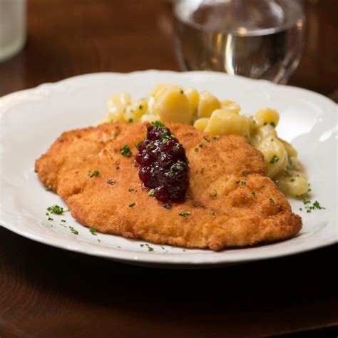 Recipe Chicken Schnitzel With Fingerling Potato Salad And Lingonberry Jam Blue Apron