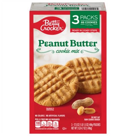 Betty Crocker Peanut Butter Cookie Mix 3 Ct 17 5 Oz Ralphs