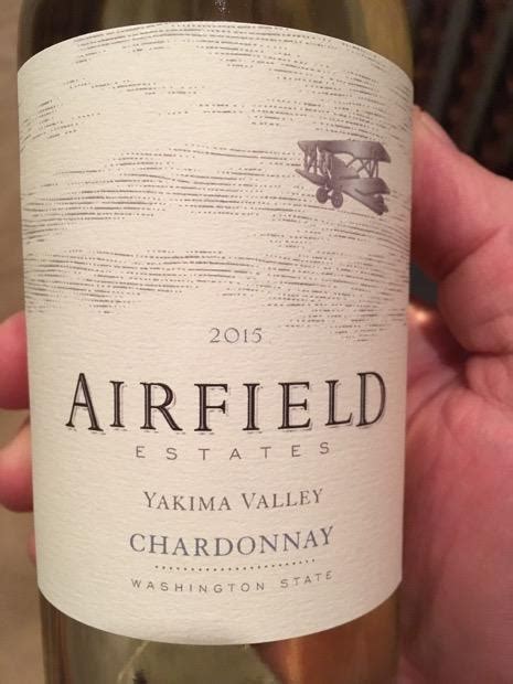 Airfield Estates Unoaked Chardonnay Usa Washington Columbia