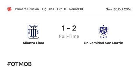 Alianza Lima Vs Universidad San Martin Live Score Predicted Lineups